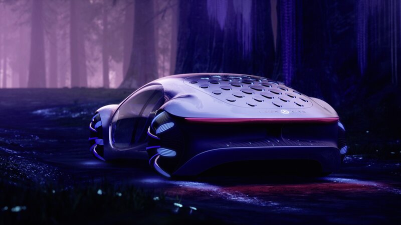 Futuristic Concept Car — Purple, Mysterious