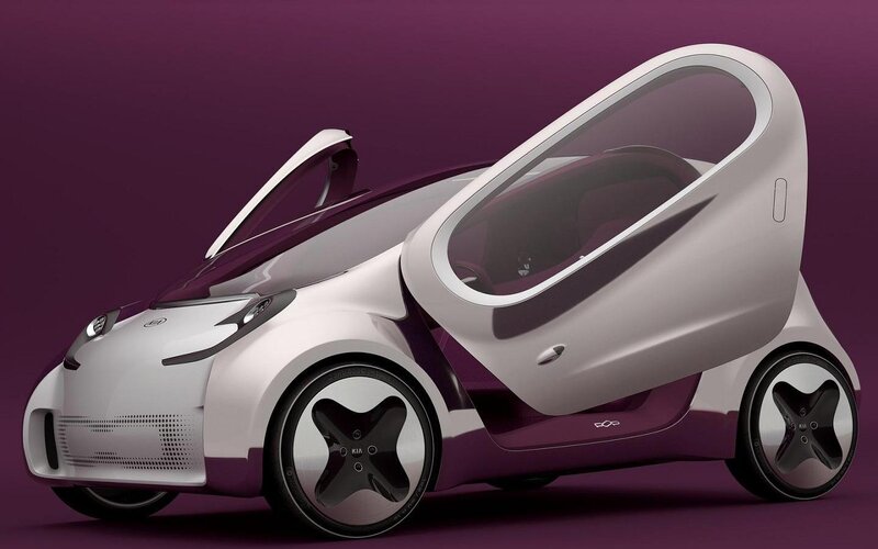 Futuristic Concept Car — Purple
