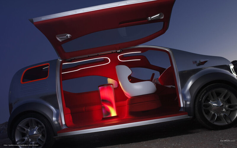 Futuristic Concept Car — Red, Dramatic, Night