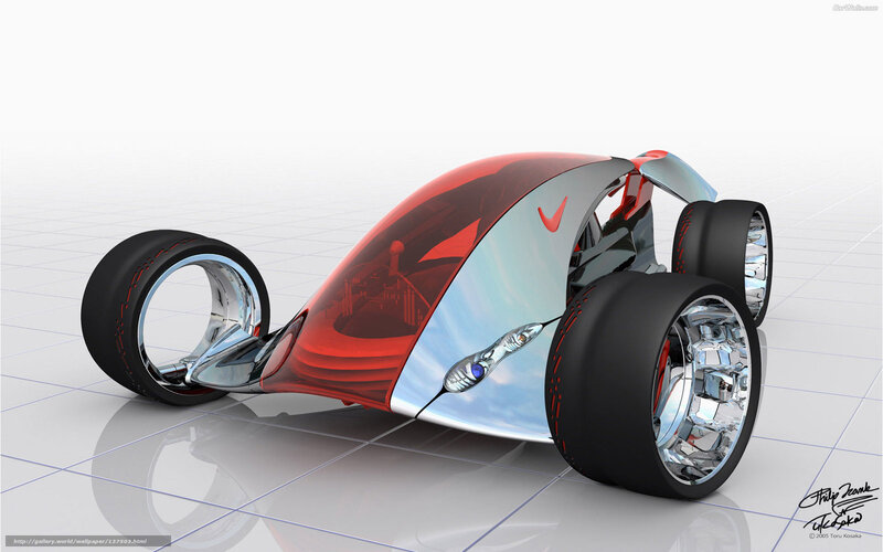 Futuristic Concept Car — Red, Sleek, 3d Render