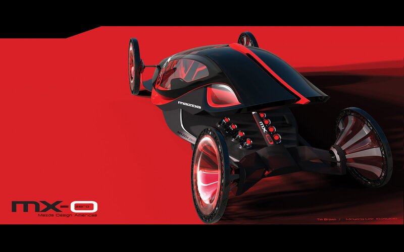 Futuristic Concept Car — Red