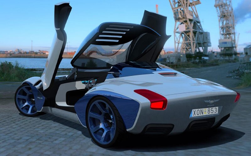 Futuristic Concept Car — Silver, Calm