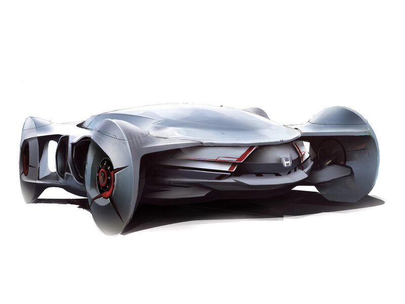 Futuristic Concept Car — Silver, Digital Art, Wheel