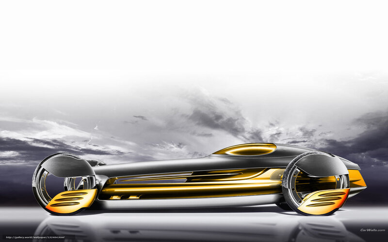 Futuristic Concept Car — Silver, Dramatic, Digital Art