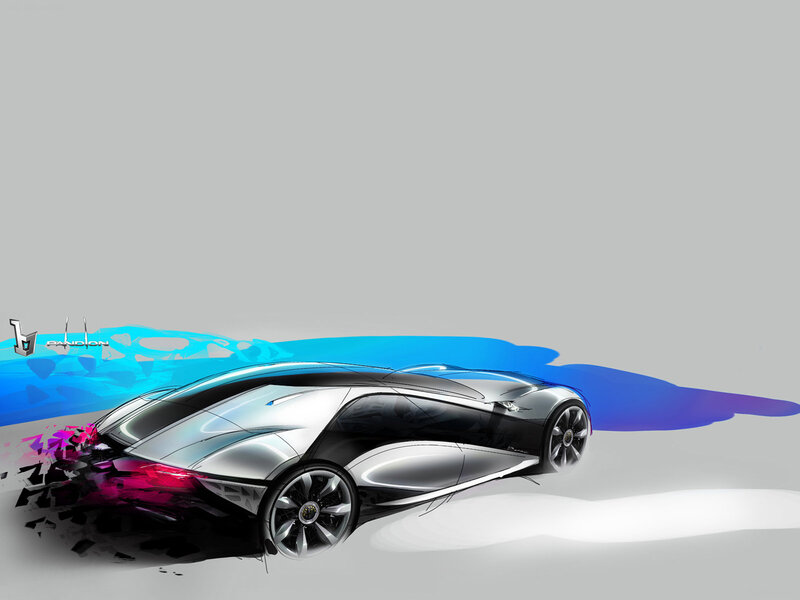Futuristic Concept Car — Silver, Dynamic