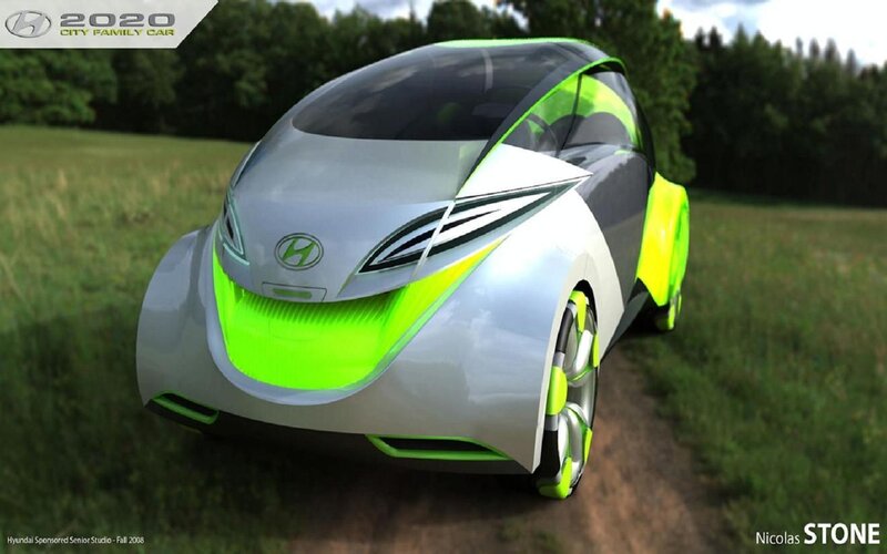 Futuristic Concept Car — Silver, Serene, Afternoon, 3d Render
