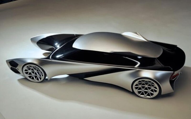 Futuristic Concept Car — Silver, Sleek, 3d Render