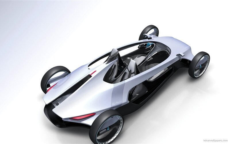 Futuristic Concept Car — Silver, Sleek, 3d Render, Wheels, Seat