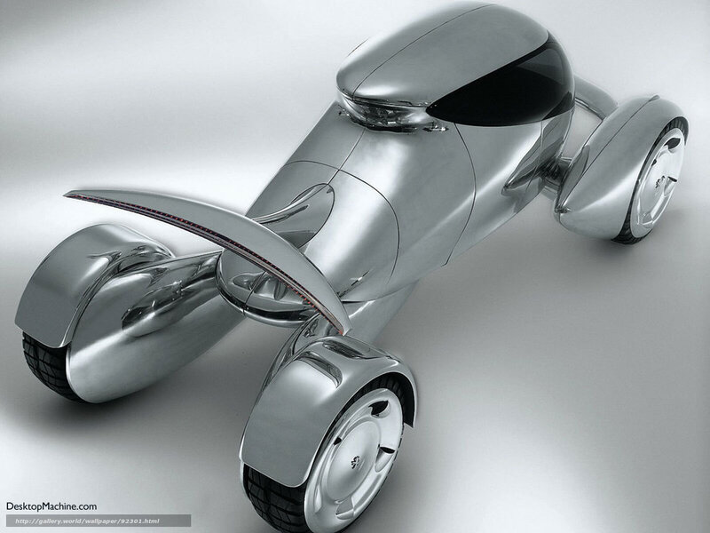 Futuristic Concept Car — Silver, Sleek, 3d Render, Wheels, Windows