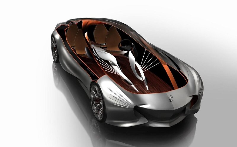 Futuristic Concept Car — Silver, Sleek, Modern