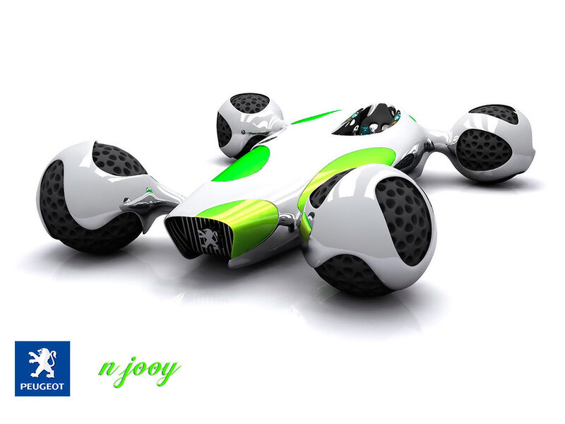 Futuristic Concept Car — White, 3d Render