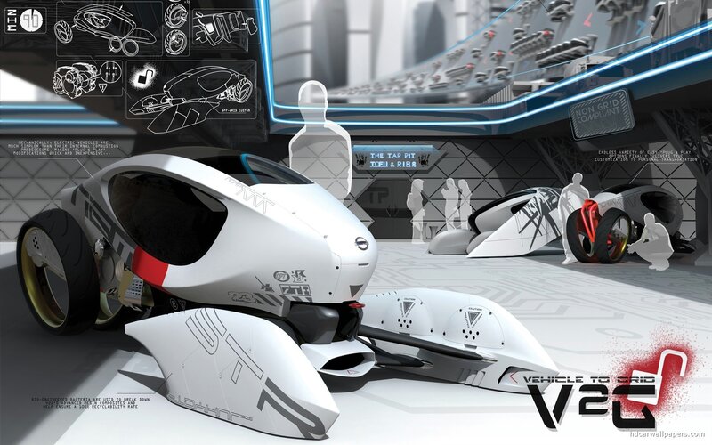 Futuristic Concept Car — White, Digital Art, Concept Car