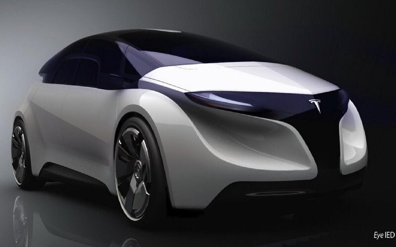 Futuristic Concept Car — White, Dramatic