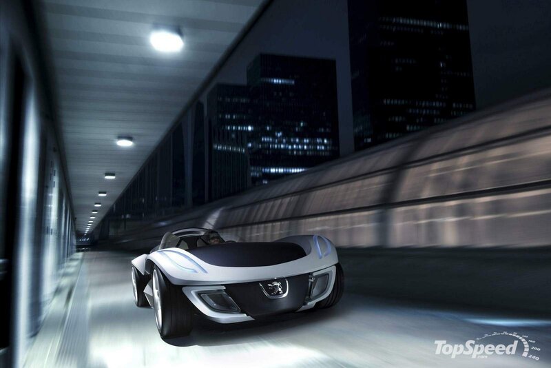 Futuristic Concept Car — White, Dynamic, Night