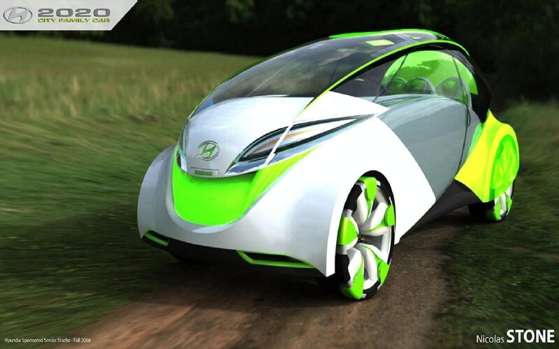 Futuristic Concept Car — White, Dynamic
