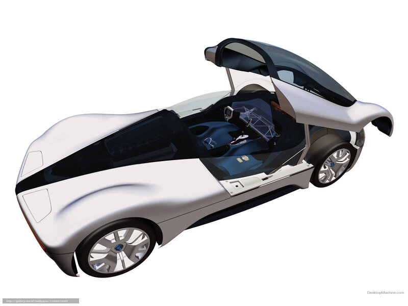 Futuristic Concept Car — White, Modern, 3d Render