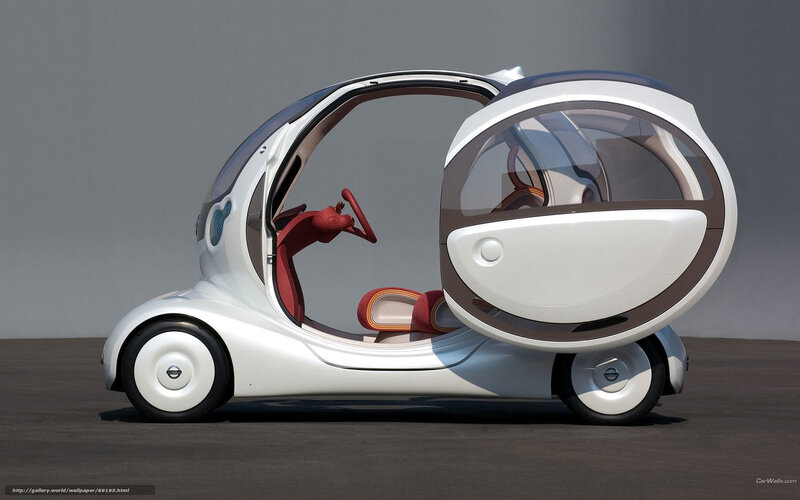 Futuristic Concept Car — White, Neutral, 3d Render