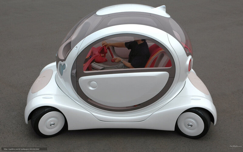 Futuristic Concept Car — White, Neutral