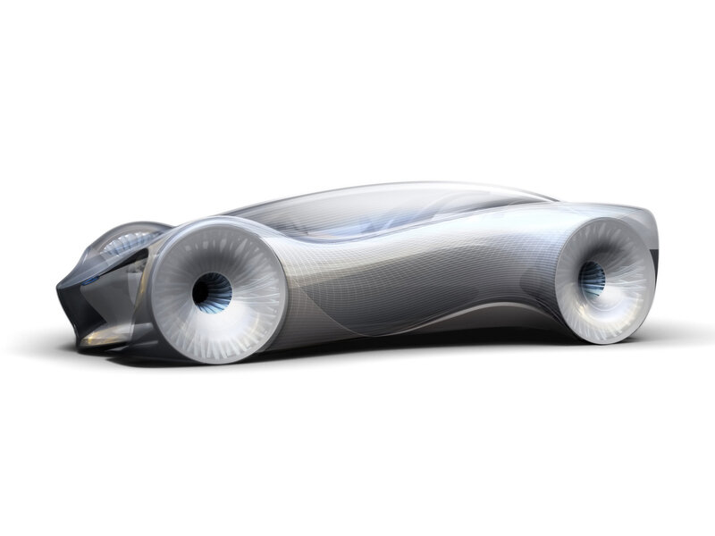 Futuristic Concept Car — White, Sleek, 3d Render