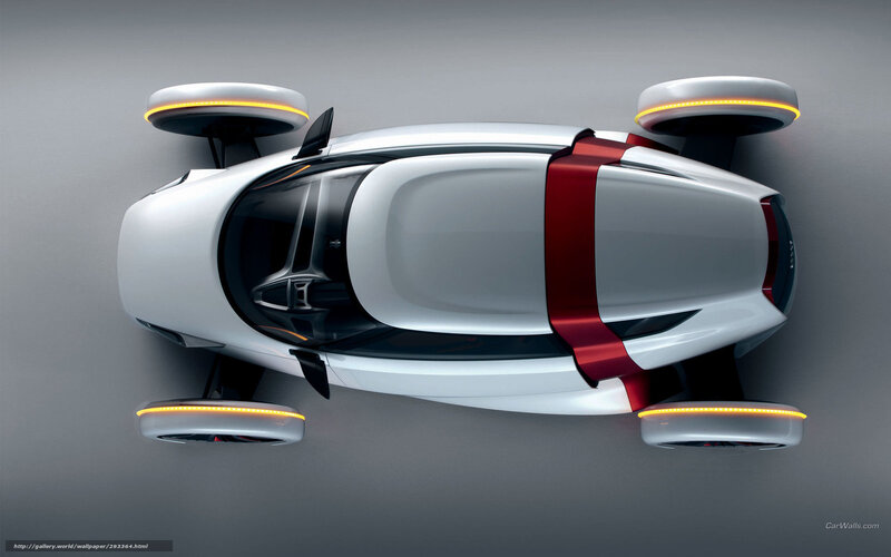 Futuristic Concept Car — White, Sleek, 3d Render, Wheels, Stripes