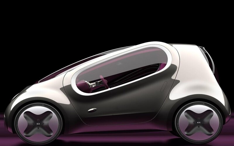 Futuristic Concept Car — White, Sleek, Futuristic