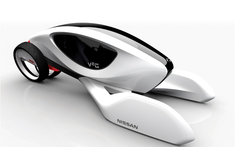 Futuristic Concept Car — White, Sleek, Modern, 3d Render, Wheel, Seat