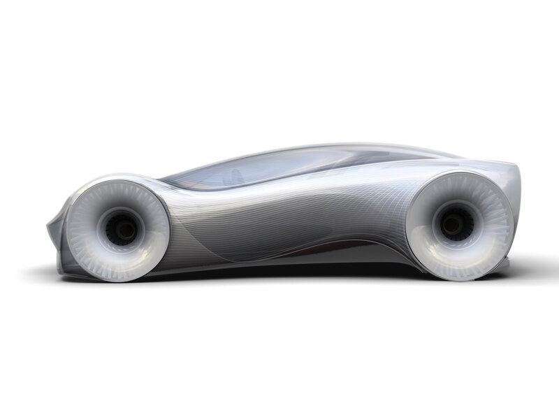 Futuristic Concept Car — White, Sleek