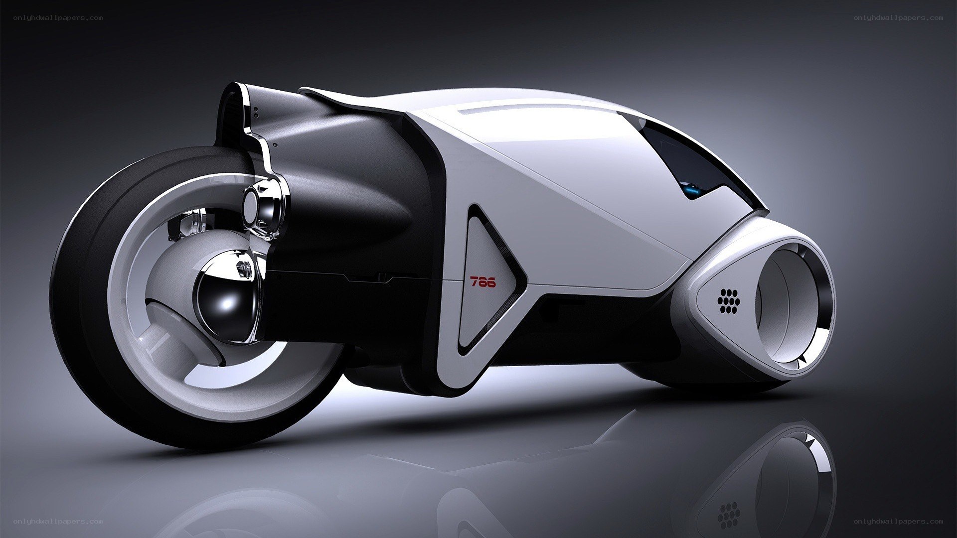 futuristic concept motorcycle