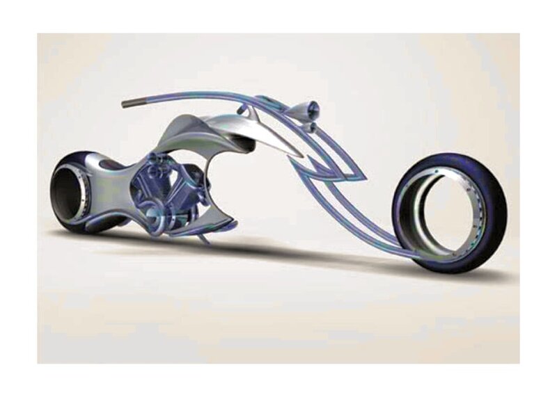 futuristic concept motorcycle