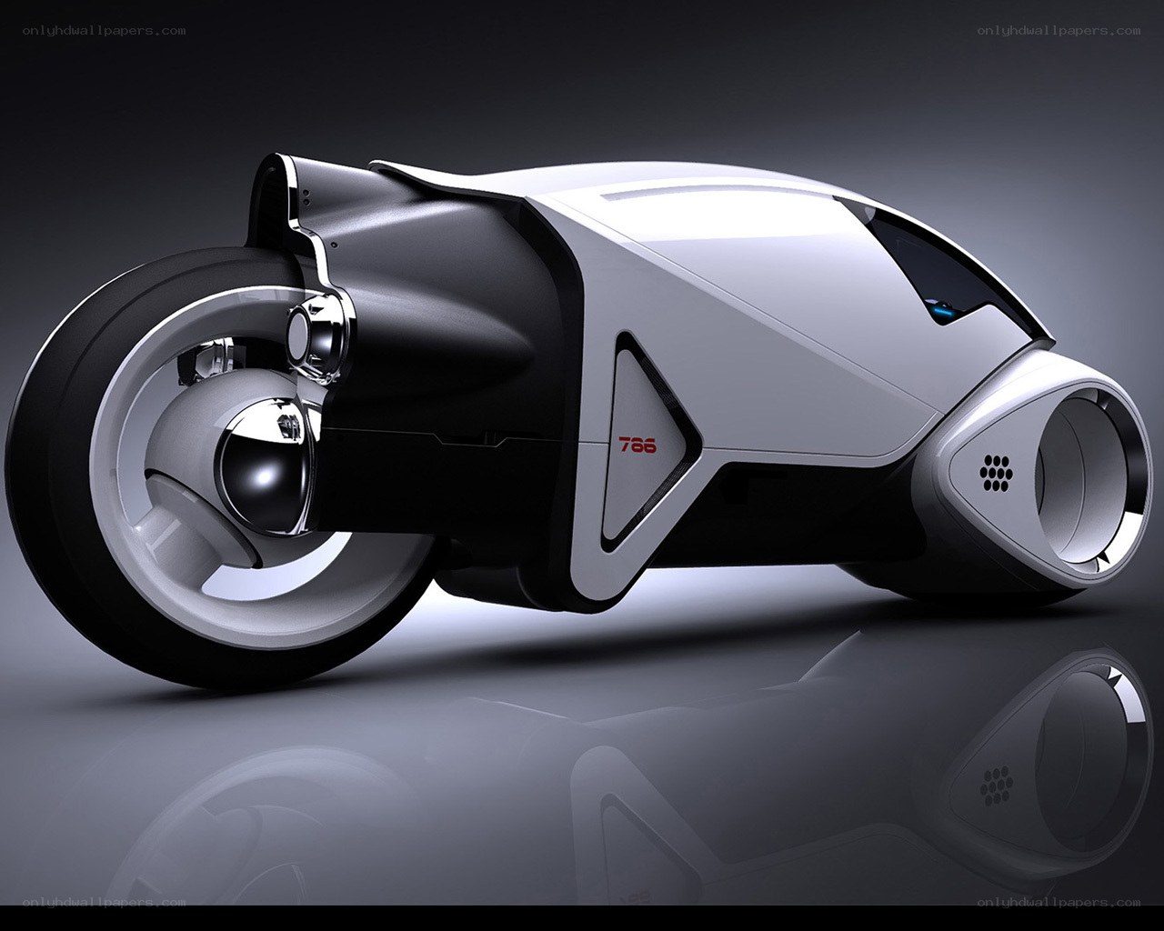 futuristic concept motorcycle