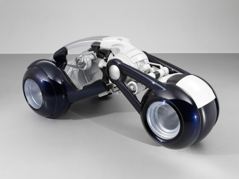 Futuristic Concept Motorcycle — Black, Sleek