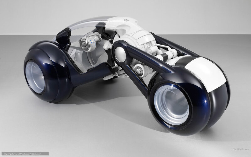 Futuristic Concept Motorcycle — Blue