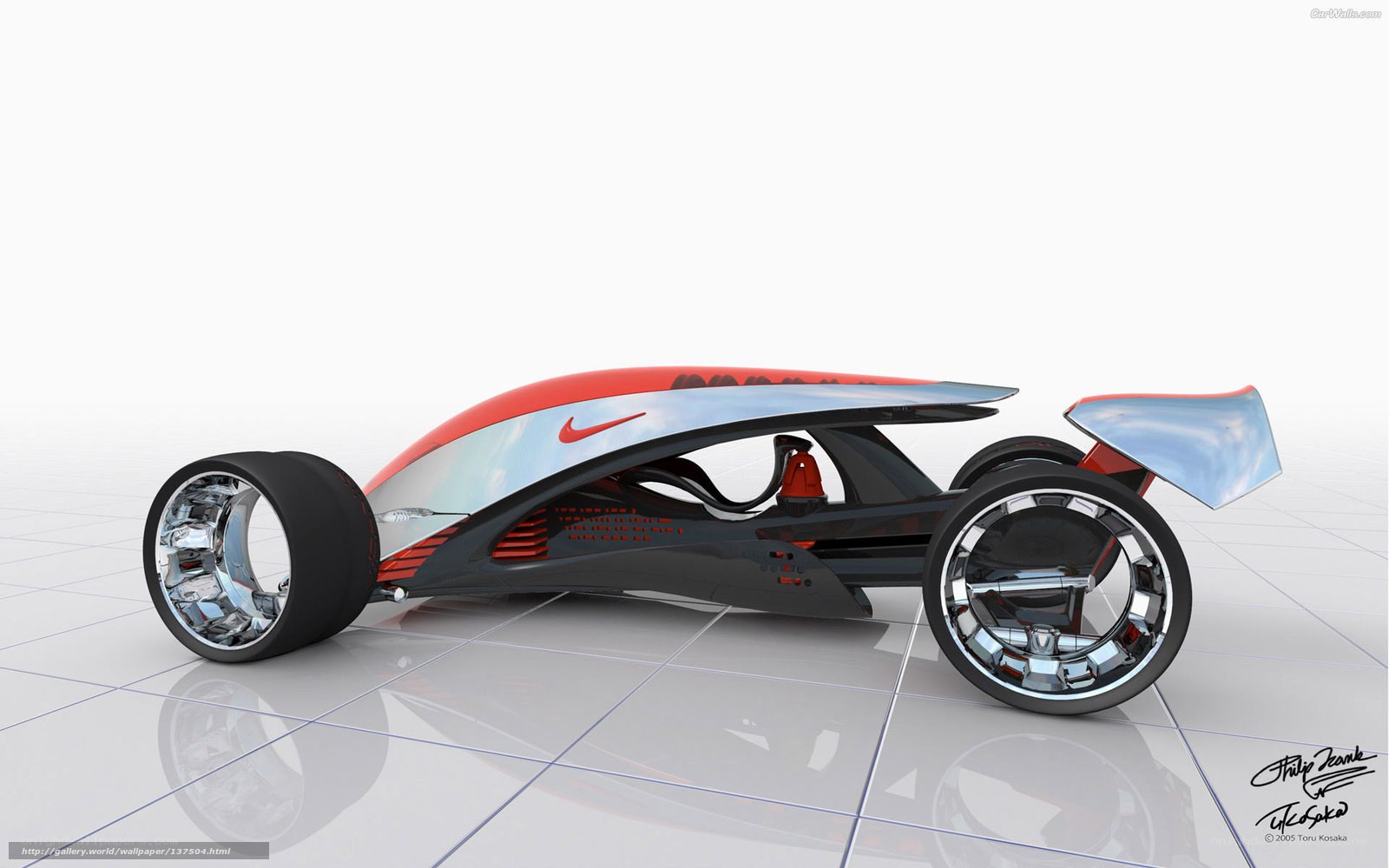 futuristic concept race car