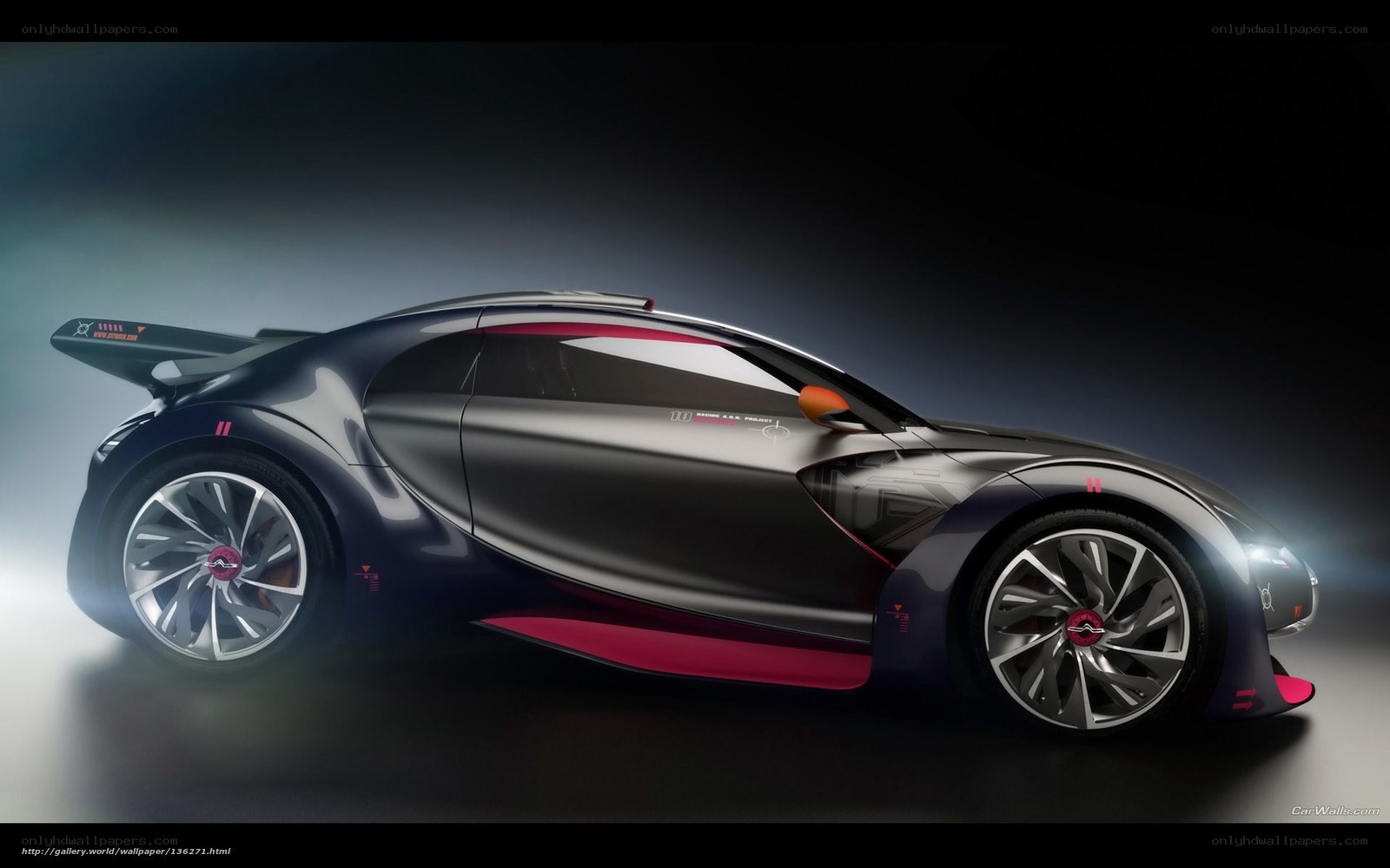 futuristic concept sports car