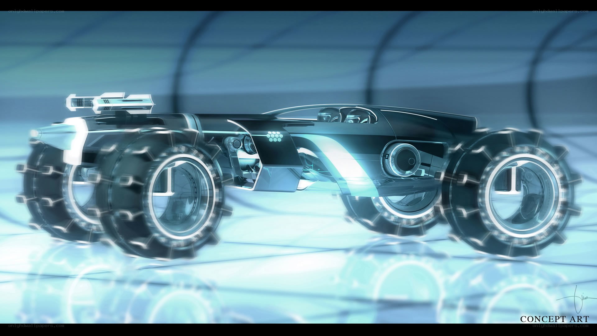 futuristic concept vehicle