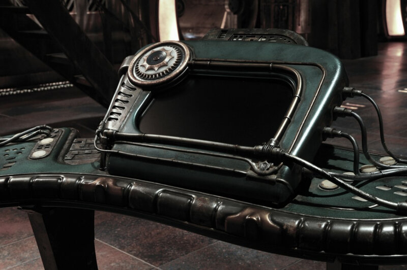 futuristic console device