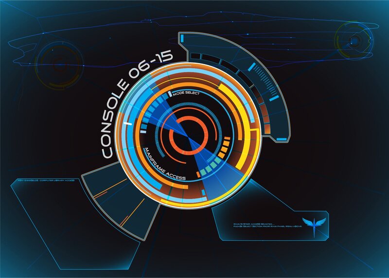 futuristic console interface