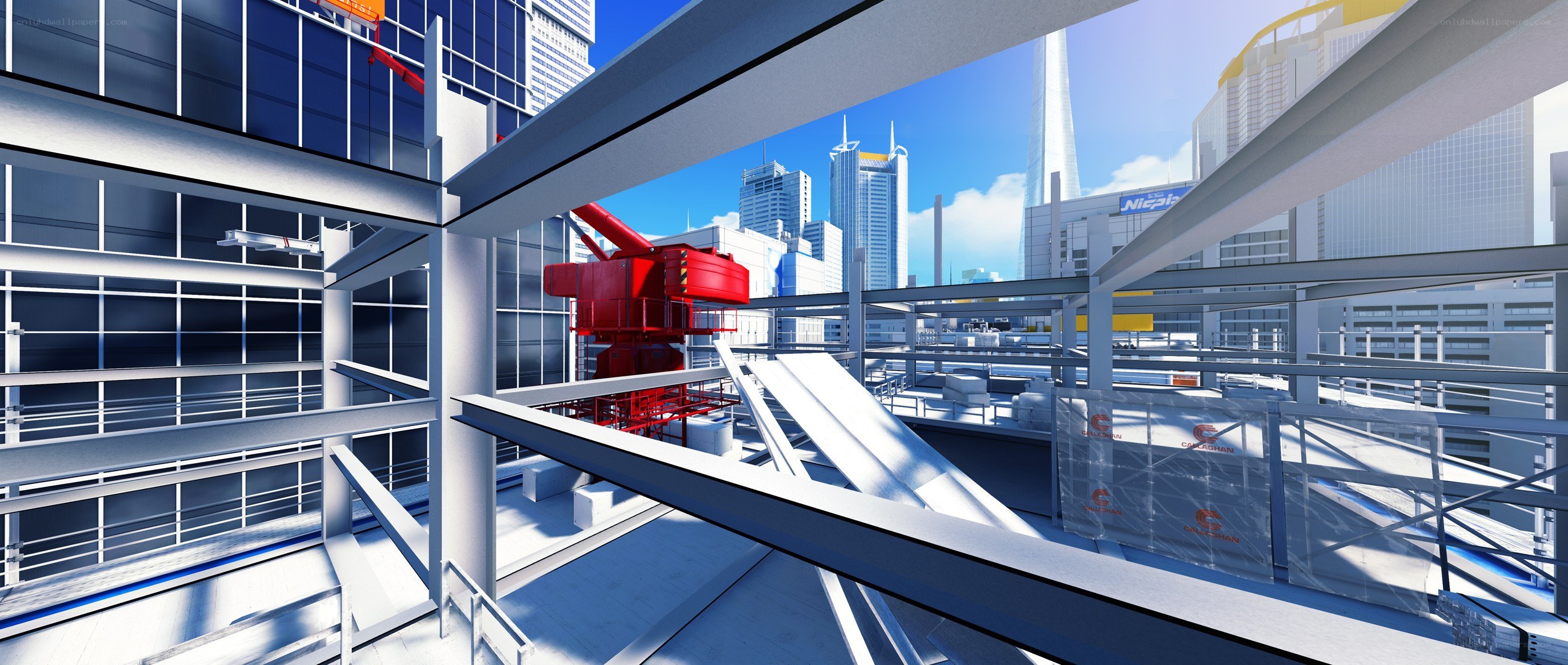 futuristic construction site