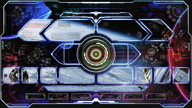 Futuristic Control Panel — Blue
