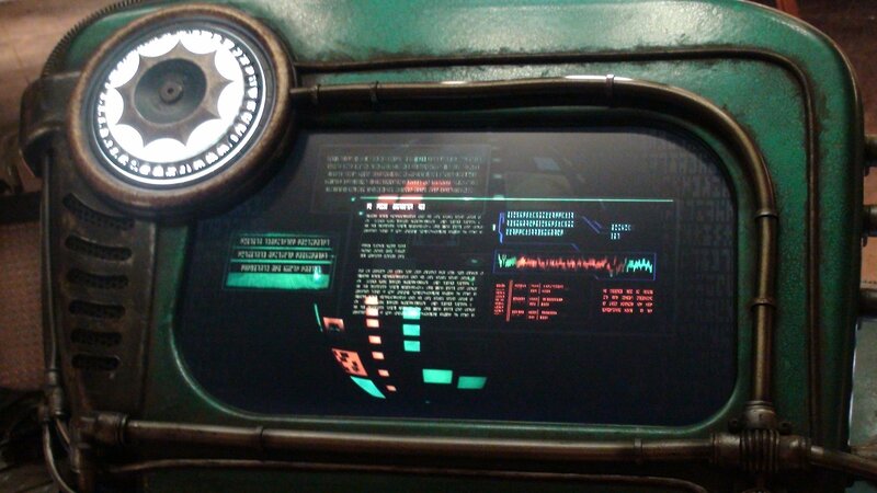 futuristic control panel display