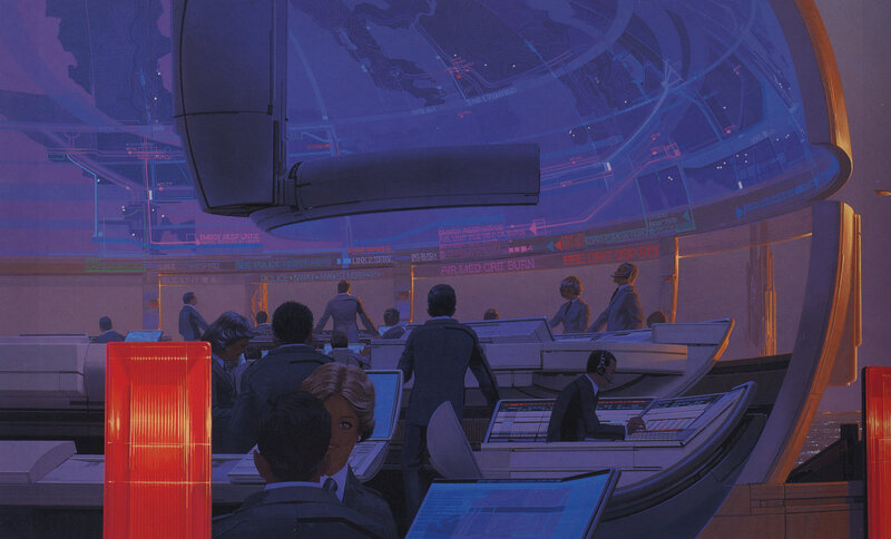 futuristic control room