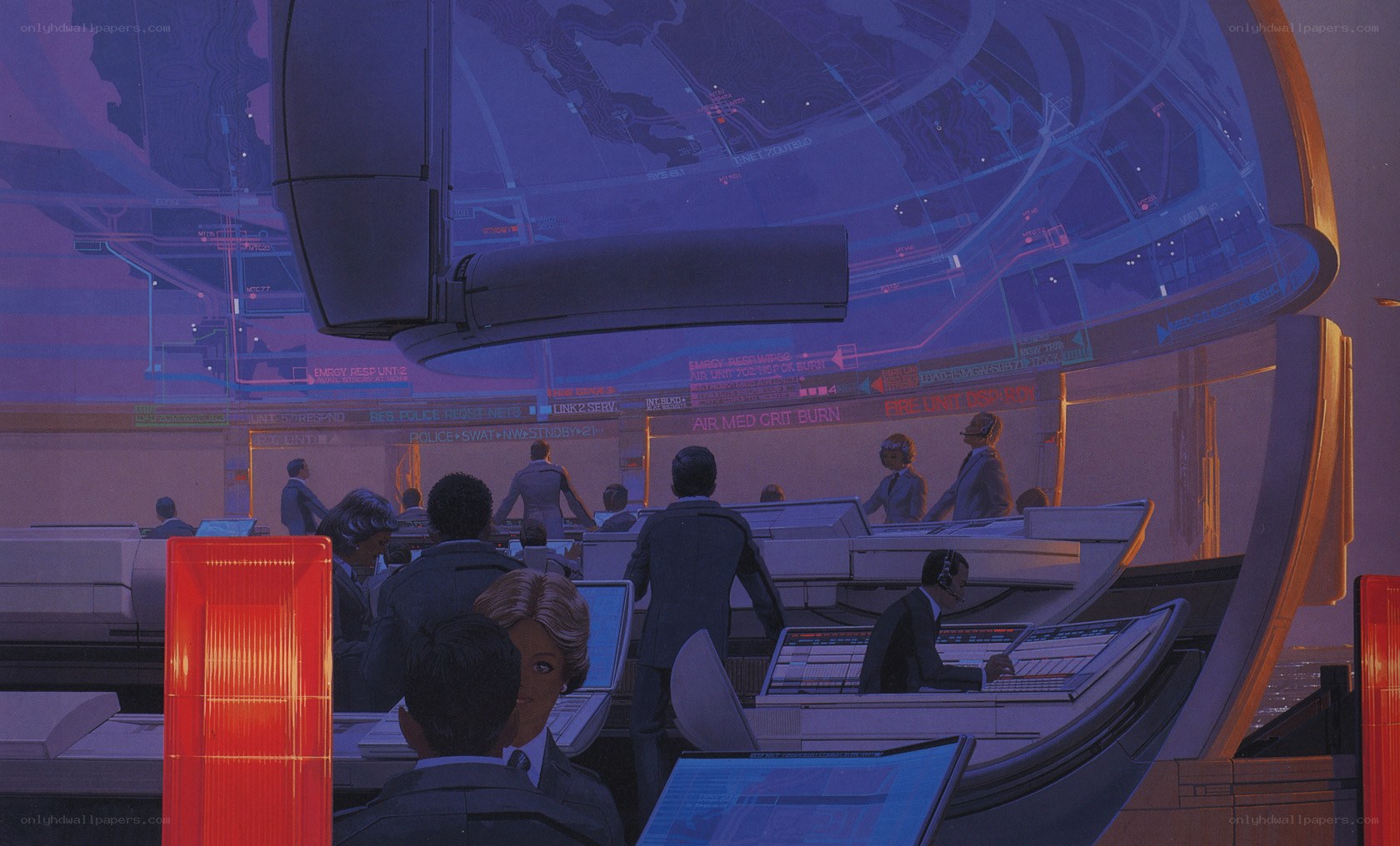 futuristic control room