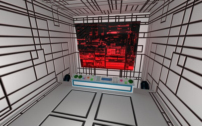 futuristic control room