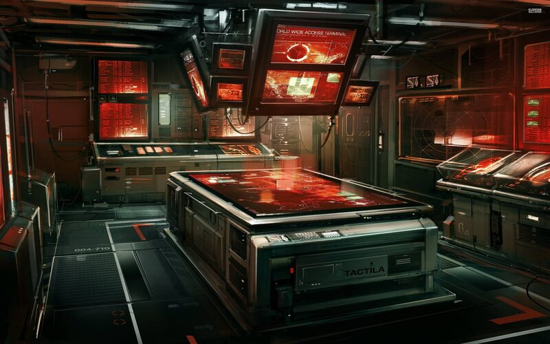 Futuristic Control Room — Black
