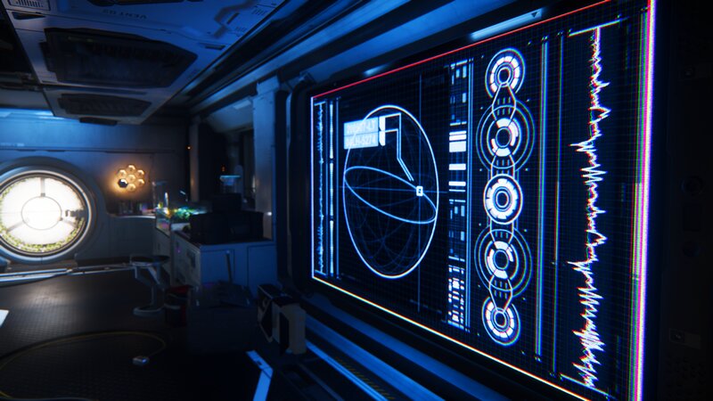 Futuristic Control Room — Blue, Dark