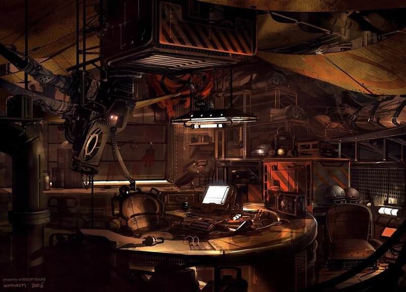 Futuristic Control Room — Brown