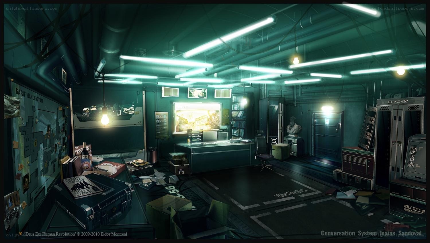 futuristic control room interior