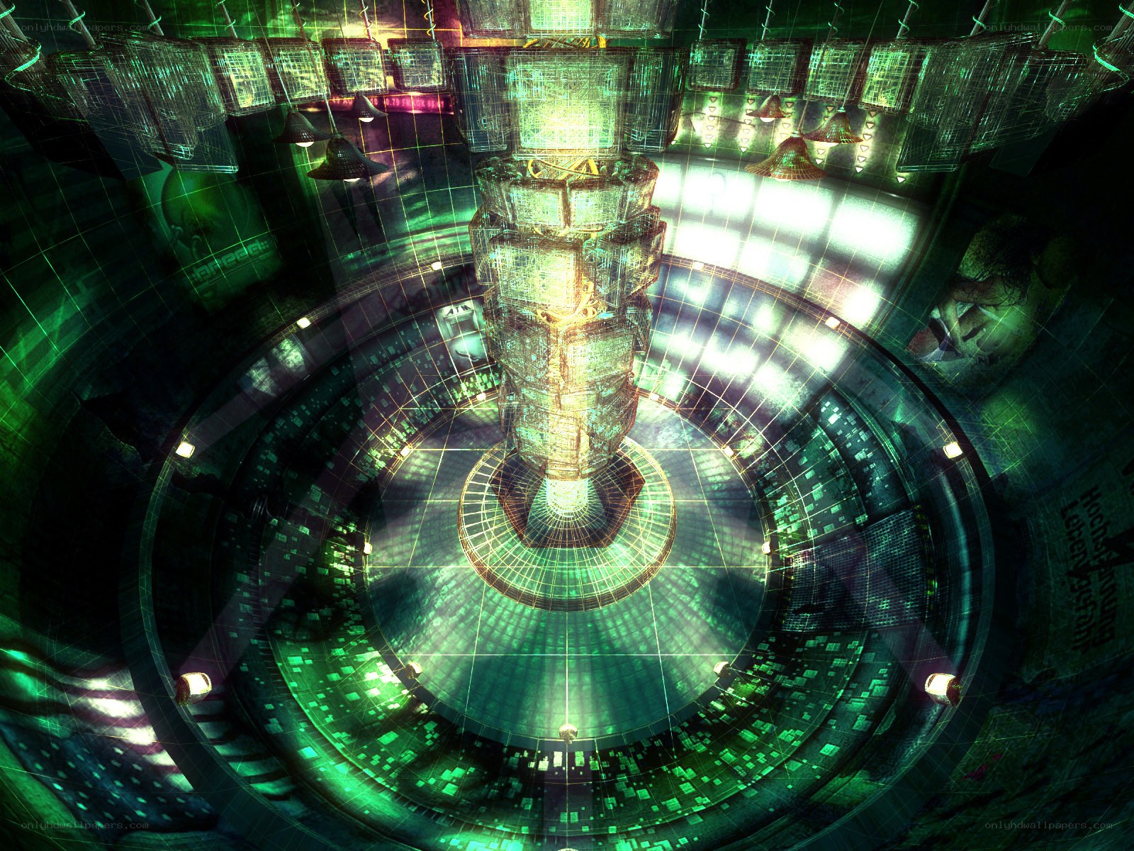 futuristic control room interior