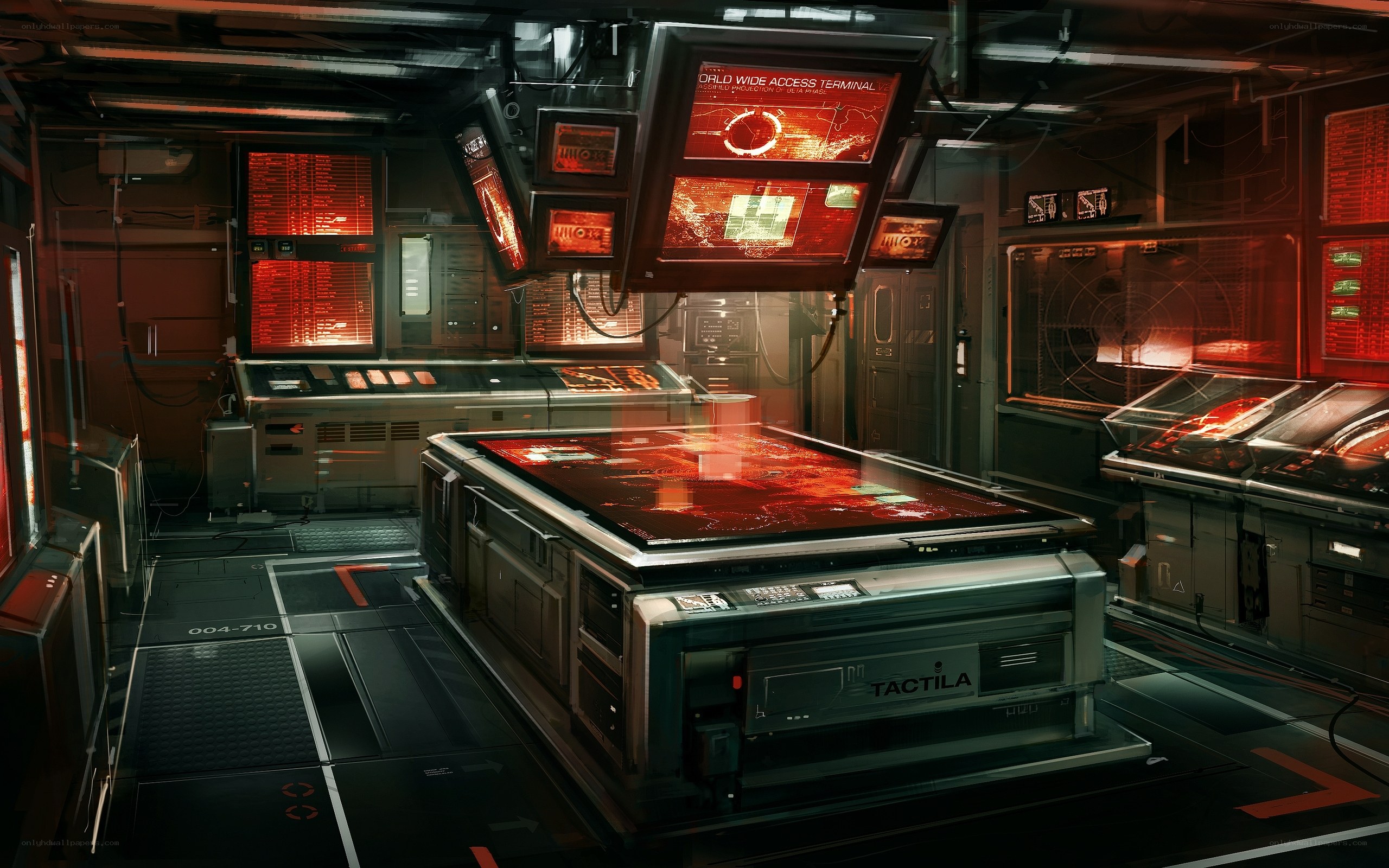 futuristic control room
