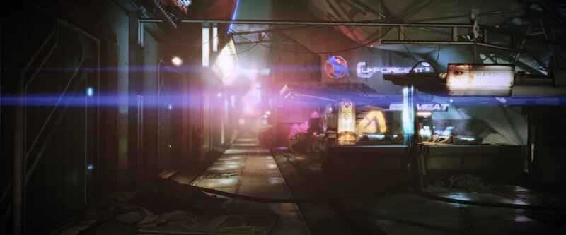Futuristic Corridor — Blue, Dark, Atmospheric